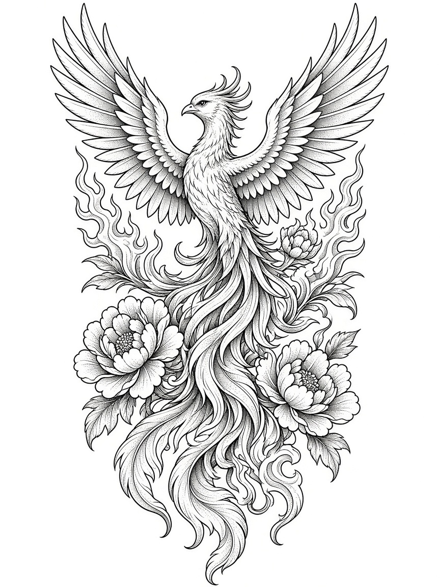 Phoenix back piece