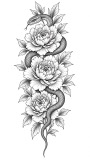 Snake & peony