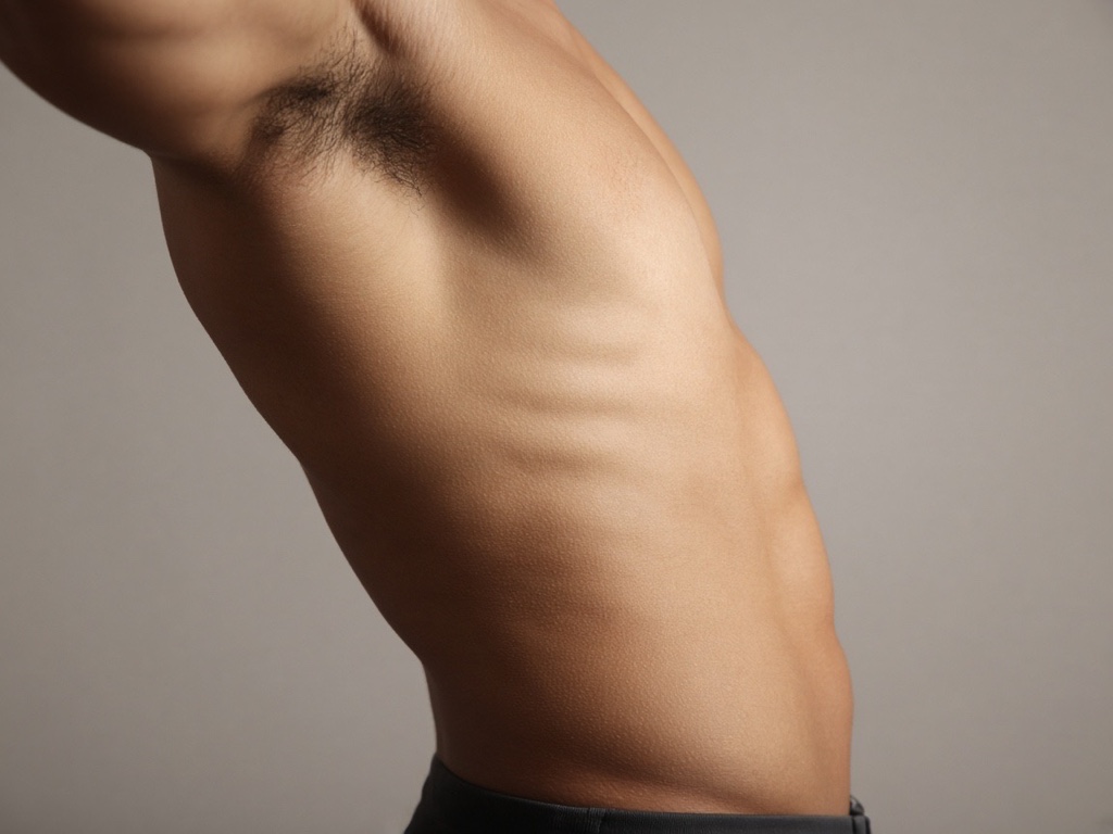 Ribs · Mountain line art – Without tattoo